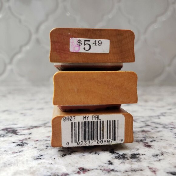 Comotion Rubber Stamps 809 JOY 807 My Pal 806 Ginger Bear FOLK ART DOLL HEART - Picture 3 of 6